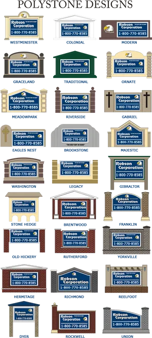 Polystone Design Sign Options PNG