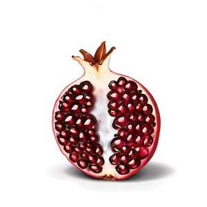 Pomegranate Half Cut PNG Kvc