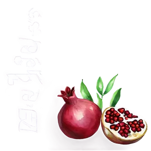 Pomegranate Watercolor PNG 80