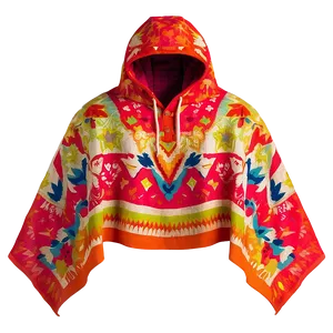 Poncho In Bold Prints PNG Wvx14 PNG