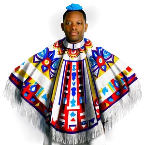 Poncho In Cultural Attire PNG 06272024 PNG