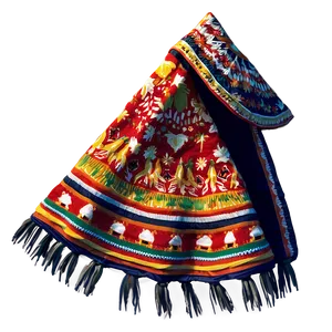Poncho In Cultural Attire PNG 72