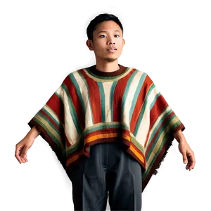 Poncho In Earth Tones PNG 92 PNG