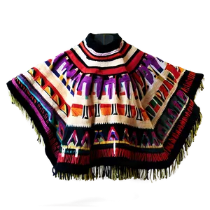 Poncho With Geometric Patterns PNG 25 PNG