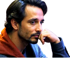 Pondering Philosopher Man PNG 06262024 PNG