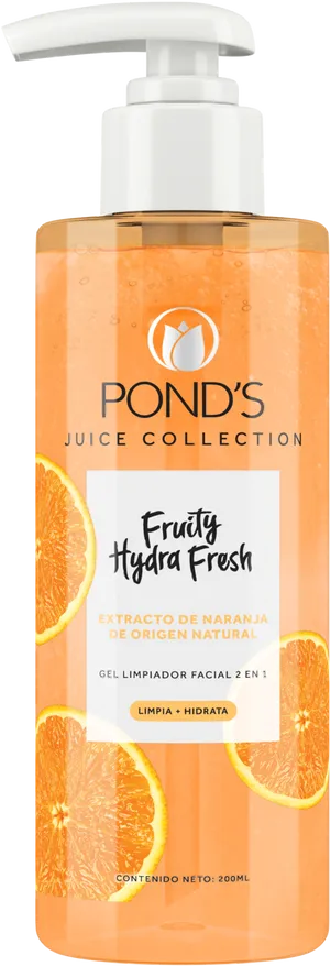 Ponds Fruity Hydra Fresh Cleanser Bottle PNG image