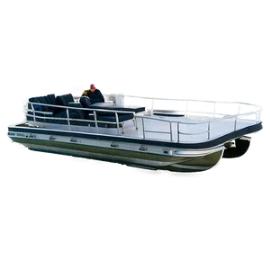 Pontoon Boat On Crystal Clear Waters Png 06292024 PNG image