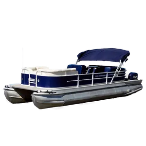 Pontoon Boat On Mountain Lake PNG Oab