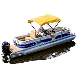 Pontoon Boat With Bimini Top PNG 06292024