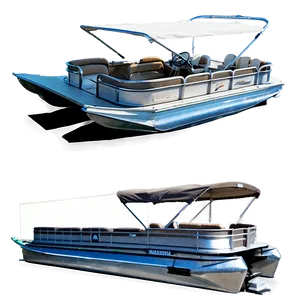 Pontoon Boat With Bimini Top PNG Hwo96 PNG