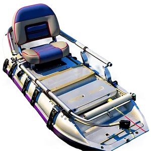 Pontoon Boat With Fishing Rod Holders PNG 06292024 PNG