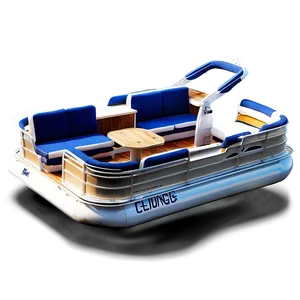 Pontoon Boat With Lounge Seats PNG 34