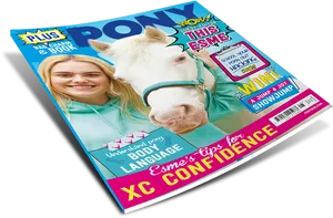 Pony Magazine Cover Esmeand Horse PNG image