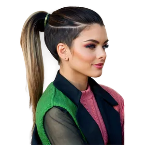 Ponytail With Undercut Png 06262024 PNG image