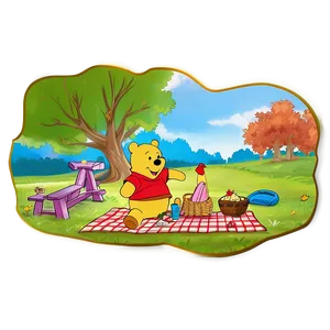 Pooh And Friends Picnic Scene Png 75 PNG image