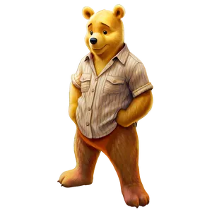 Pooh Bear As A Detective PNG 06202024 PNG