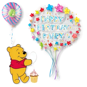 Pooh Bear Birthday PNG Nva47 PNG