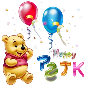 Pooh Bear Birthday PNG Xix