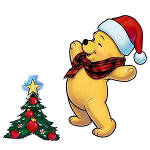 Pooh Bear Christmas Png Gmj PNG image