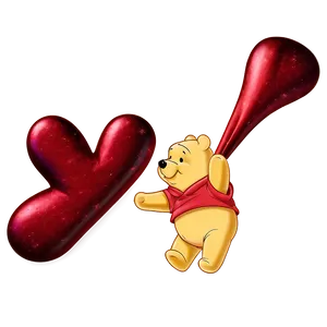 Pooh Bear In Love PNG 06202024