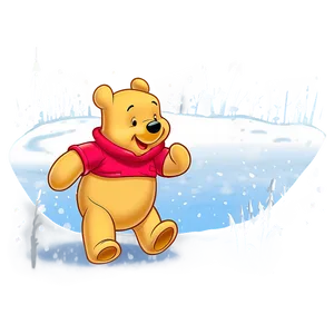 Pooh Bear In Snow PNG Vut PNG