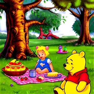 Pooh Bear Picnic PNG 76 PNG
