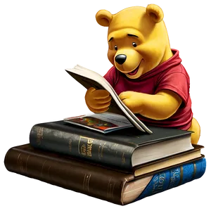 Pooh Bear Reading PNG Fck2 PNG