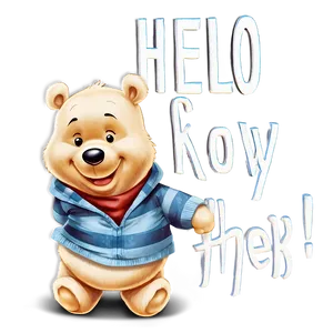 Pooh Bear Saying Hello PNG Ksf3 PNG