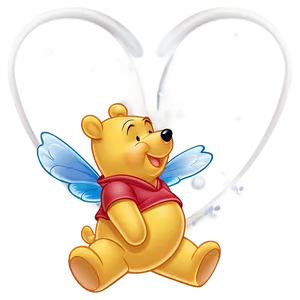 Pooh Bear With Butterfly PNG Crk PNG