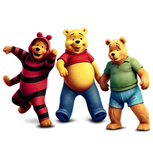 Pooh Bear With Friends PNG Mad PNG