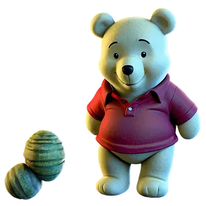 Pooh In Red Shirt PNG Pba96 PNG