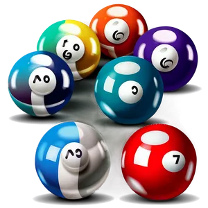 Pool Balls Illustration PNG 06292024