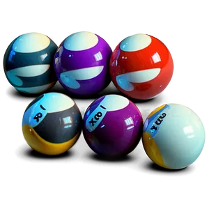 Pool Balls Lineup PNG 06292024