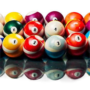 Pool Balls On Table PNG 06292024