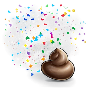 Poop With Confetti Png 10 PNG image