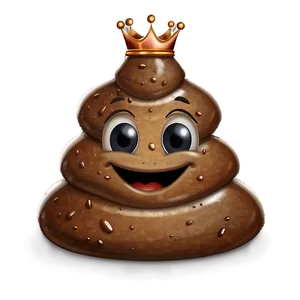 Poop With Crown Emoji Png 05232024 PNG image
