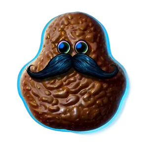 Poop With Mustache Png 05232024 PNG image