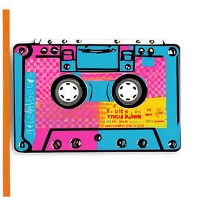 Pop Art Cassette Tape PNG Vvw4 PNG