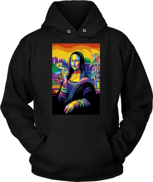 Pop Art Mona Lisa Hoodie PNG image