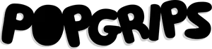 Pop Grips Logo Blackon Transparent PNG image
