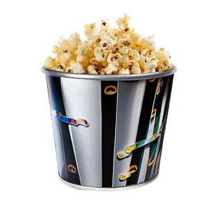 Popcorn Bucket With Film Reel PNG 06132024