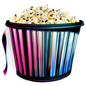 Popcorn Bucket With Film Reel Png Clw84 PNG image