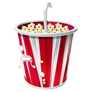 Popcorn Bucket With Scoop PNG 06132024