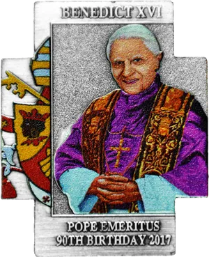 Pope Emeritus Benedict X V I90th Birthday Commemoration PNG image