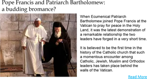 Pope Francis Patriarch Bartholomew Bromance PNG