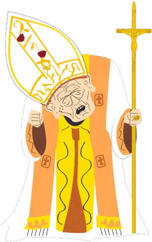 Popeye Character Dressedas Bishop PNG image