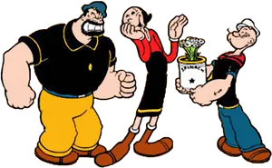 Popeye Olive Bluto Standoff PNG image