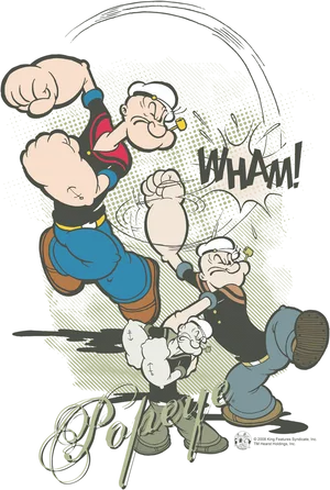 Popeye Power Punch Illustration PNG