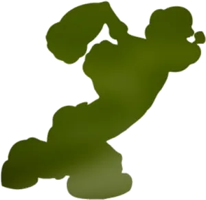 Popeye Silhouette Strong Stance PNG