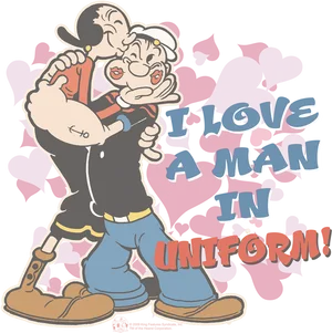 Popeyeand Olive Love Uniform PNG
